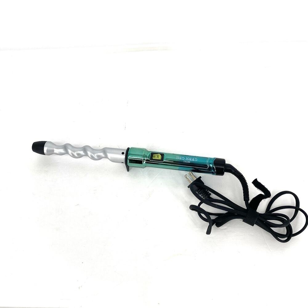 Bed Head TIGI Corkscrew Curling Wand Clamp Free Spiral Hair Styling Iron